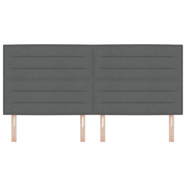 vidaXL Tăblie cap Gri &icirc;nchis 200 cm țesătură