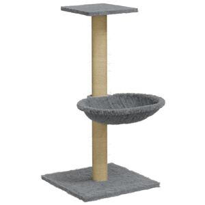 vidaXL Ansamblu de pisici, st&acirc;lp din funie sisal, gri deschis, 74 cm