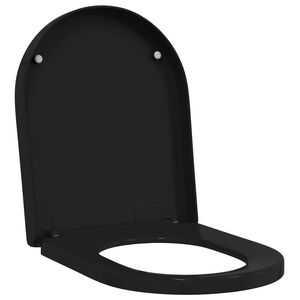 vidaXL Capacul de toaletă Negru 48 x 36,5 x 4,5 cm Polipropilenă