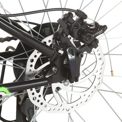 vidaXL Bicicletă montană cu 21 viteze, roată 26 inci, negru, 36 cm