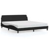 vidaXL Cadru de pat, Dover, negru, 183x213 cm, piele artificială