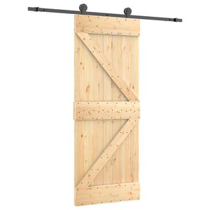vidaXL Ușă glisantă 85 x 210 cm Lemn de Pin Solid (Nefinisat)