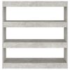 vidaXL Bibliotecă/Separator cameră, gri beton, 100x30x103 cm
