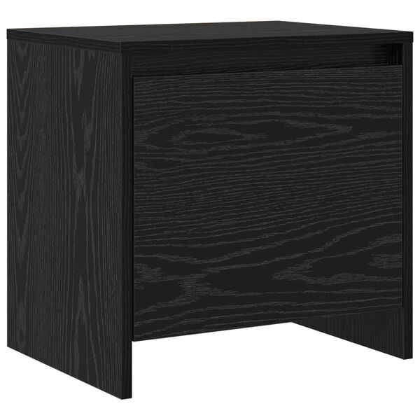 vidaXL Dulap de noapte Stejar Negru 45 x 34 x 44,5 cm Lemn compozit