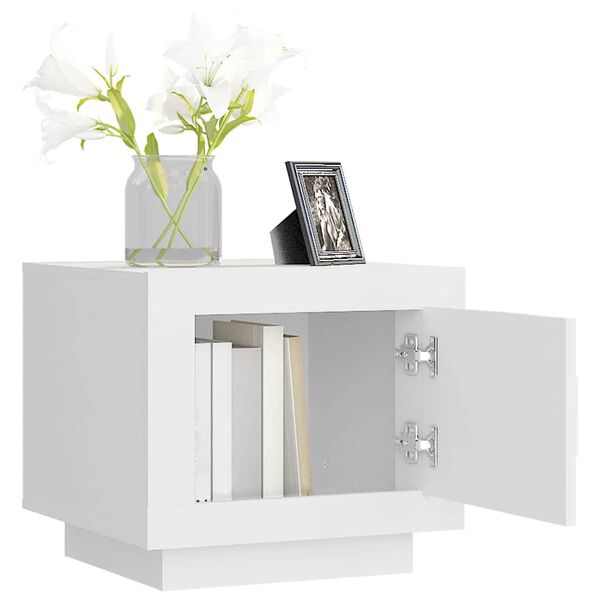 vidaXL Măsuță de cafea, alb, 51x50x45 cm, lemn prelucrat