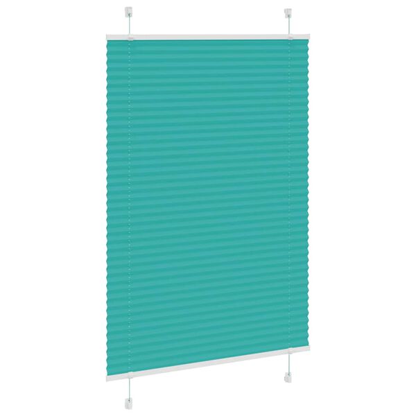 vidaXL Jaluzea plisată verde petrol 95x100 cm Lățime țesătură 94,4cm