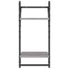 vidaXL Rafturi perete 2 niveluri cu bare 2 buc. gri sonoma 30x25x65 cm