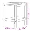 vidaXL Masă Adirondack de grădină, maro, 38x38x46 cm, HDPE