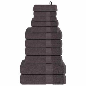 vidaXL Set prosoape FROGN 12 piese, antracit, 360 g/m&sup2;
