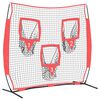 vidaXL Baseball și Softball Negru 214.5 x 89.5 x 181 cm Poliester
