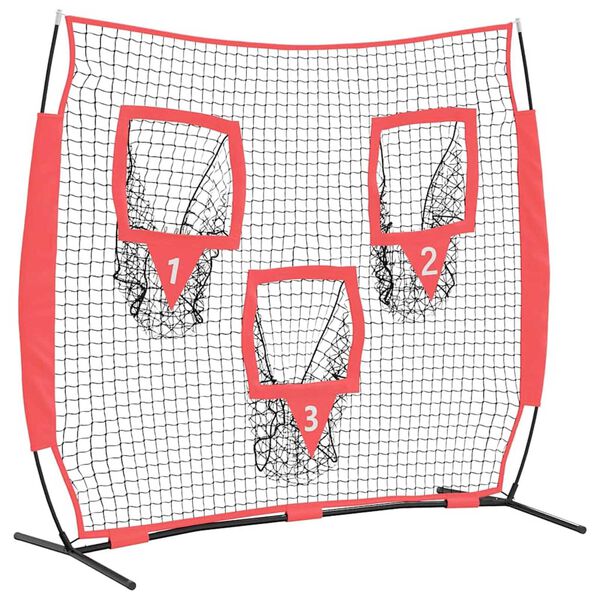 vidaXL Baseball și Softball Negru 214.5 x 89.5 x 181 cm Poliester