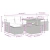 vidaXL Set canapele grădină cu perne 7 piese bej poliratan/lemn acacia