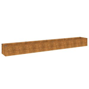vidaXL Pat de grădină &icirc;nălțat 386x50x36 cm, oțel corten