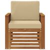 vidaXL Set de canapele de exterior cu pernă natural 71 x 63 x 73 cm