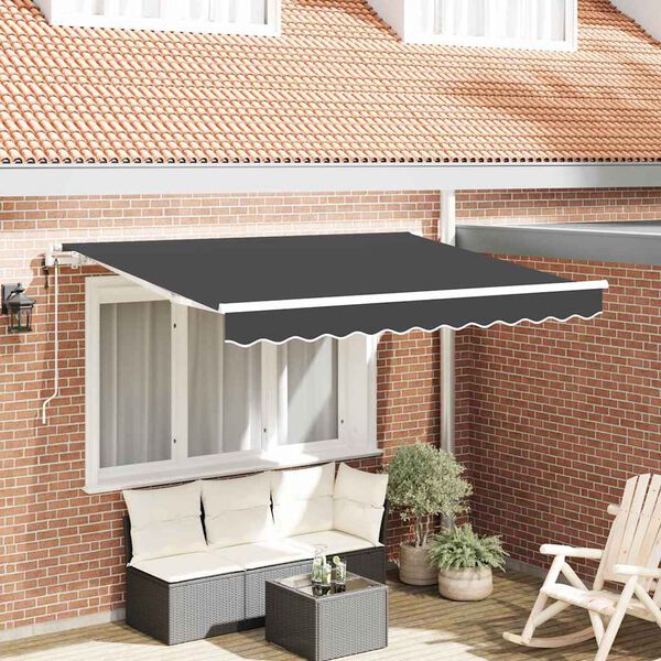 vidaXL Cortina Retractabilă Antracit 250 x 200 cm
