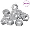 vidaXL Piuliță hexagonală 12 pcs Argintiu M6 Metal