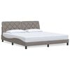 vidaXL Cadru de pat fără saltea, gri taupe, 180x200 cm, textil