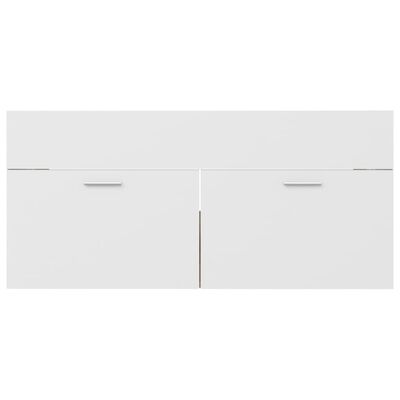 vidaXL Dulap de chiuvetă, alb și stejar Sonoma, 100x38,5x46 cm, PAL