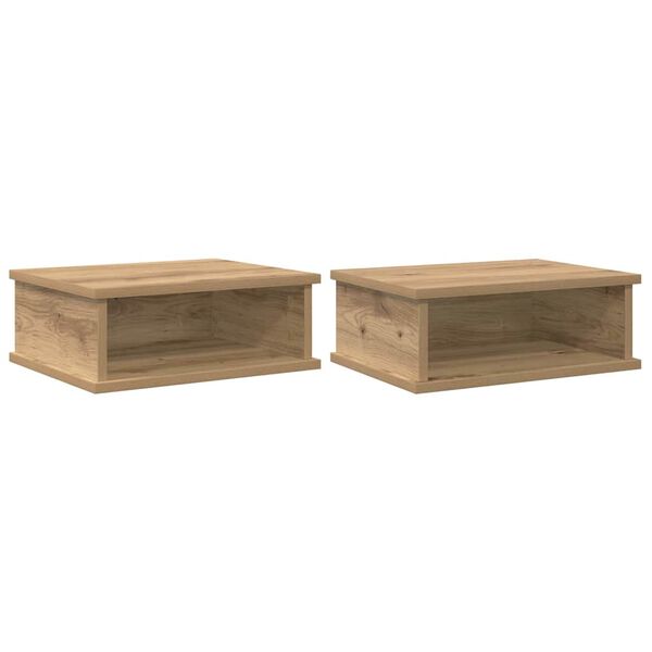 vidaXL Noptieră 2 pcs Stejar Artizanal 40 x 31 x 15 cm Lemn compozit