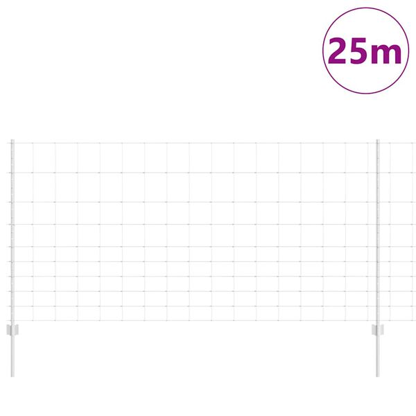 vidaXL Gard cu St&acirc;lp Argintiu 1,2 x 25 m Oțel