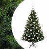 vidaXL Brad de Crăciun artificial cu globuri 120 cm 150 LED-uri