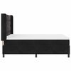 vidaXL Pat cu arcuri cu headboard Negru 160 x 200 cm Catifea