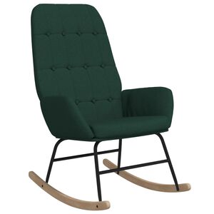 vidaXL Scaun balansoar, verde &icirc;nchis, material textil