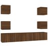 vidaXL Set comode TV, 7 piese, stejar maro, lemn compozit