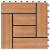 vidaXL Plăci pentru Deck 11 pcs Lemn de tec 30 x 30 cm Lemn compozit