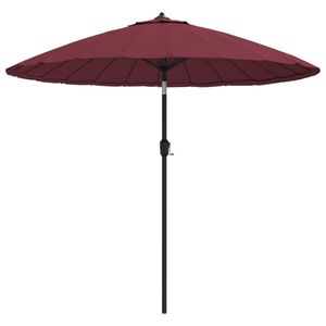 vidaXL Umbrelă soare de exterior, st&acirc;lp aluminiu, roșu bordo, 270 cm
