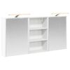vidaXL Set dulap baie 3 buc. Alb 126 x 16 x 62.5 cm Lemn prelucrat