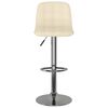 vidaXL Scaune de bar, 2 buc., crem, material textil