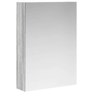 vidaXL Dulap cu oglindă pentru baie Gri Sonoma 50 x 14,5 x 70 cm