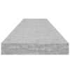 vidaXL Raft de perete suspendat, gri beton, 120x23,5x3,8 cm, MDF