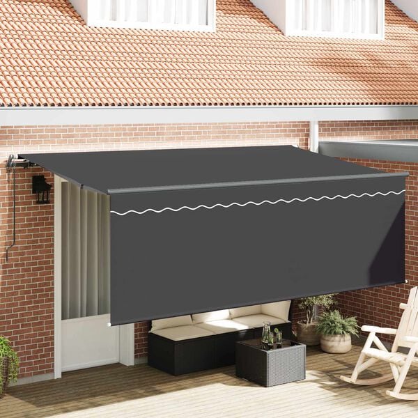 vidaXL Cortina Retractabilă Antracit 400 x 200 cm