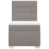 vidaXL Pat box spring cu saltea, gri taupe, 80x200 cm, textil