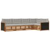 vidaXL Set de canapele de exterior 5 buc. Natural și gri deschis