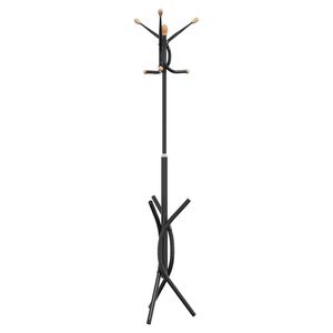 vidaXL Cuier de haine, negru, 176 cm, fier vopsit electrostatic