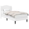 vidaXL Cadru de pat cu headboard Alb 100 x 200 cm Piele artificială