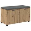 vidaXL Bancă pentru pantofi cu pernă Stejar Artizanal 80 x 38 x 46 cm