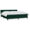 vidaXL Pat box spring cu saltea, verde &icirc;nchis, 180x220 cm, catifea