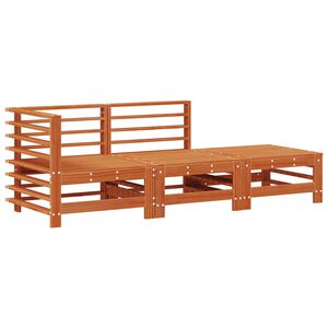 vidaXL Unități de canapea sectională 3 Bucată Maro Ceară