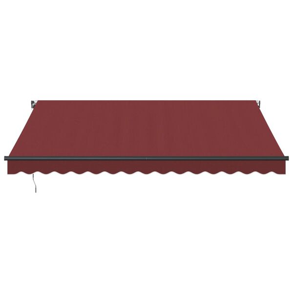 vidaXL Copertina retractabilă manual, vișiniu, 400x350 cm