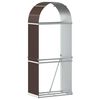 vidaXL Suport pentru bușteni, maro, 80x45x190 cm, oțel galvanizat