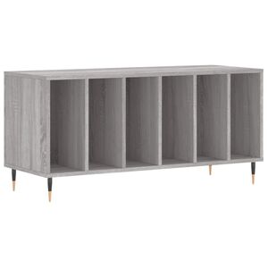 vidaXL Dulap pentru discuri gri sonoma, 100x38x48 cm, lemn prelucrat