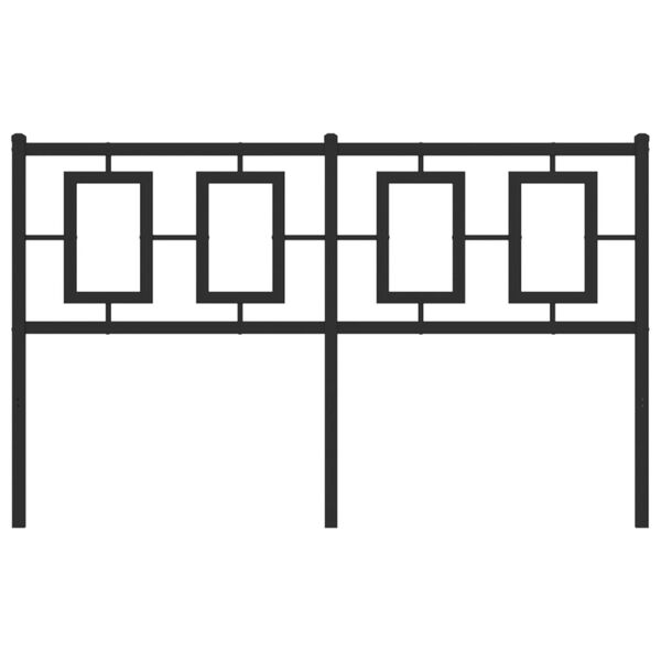 vidaXL Tăblie de pat de schimb metalică, negru, 140 cm