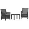 vidaXL Set de lounge cu pernă 3 pcs Antracit PP