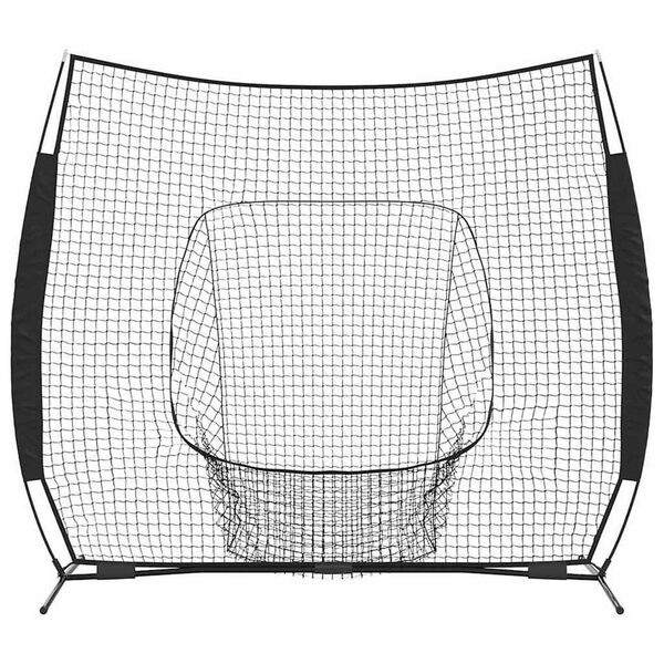 vidaXL Plasă pentru antrenament de baseball Negru 250 x 106 x 209 cm