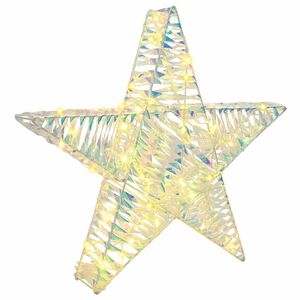 vidaXL Stea 3D 50 LED-uri Alb cald 55 x 52.5 x 9 cm PET