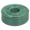 vidaXL Furtun de grădină cu set de racorduri, verde, 0,5", 100 m, PVC